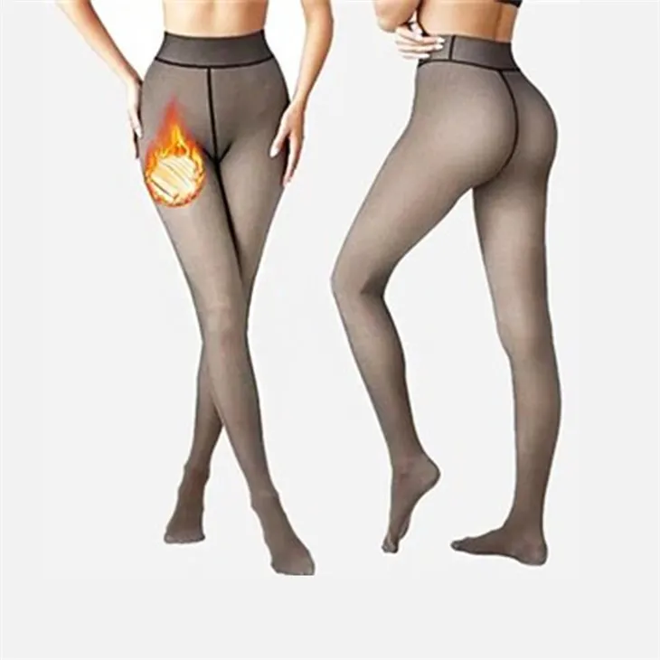 Fleecevuoratut sukkahousut saumattomat